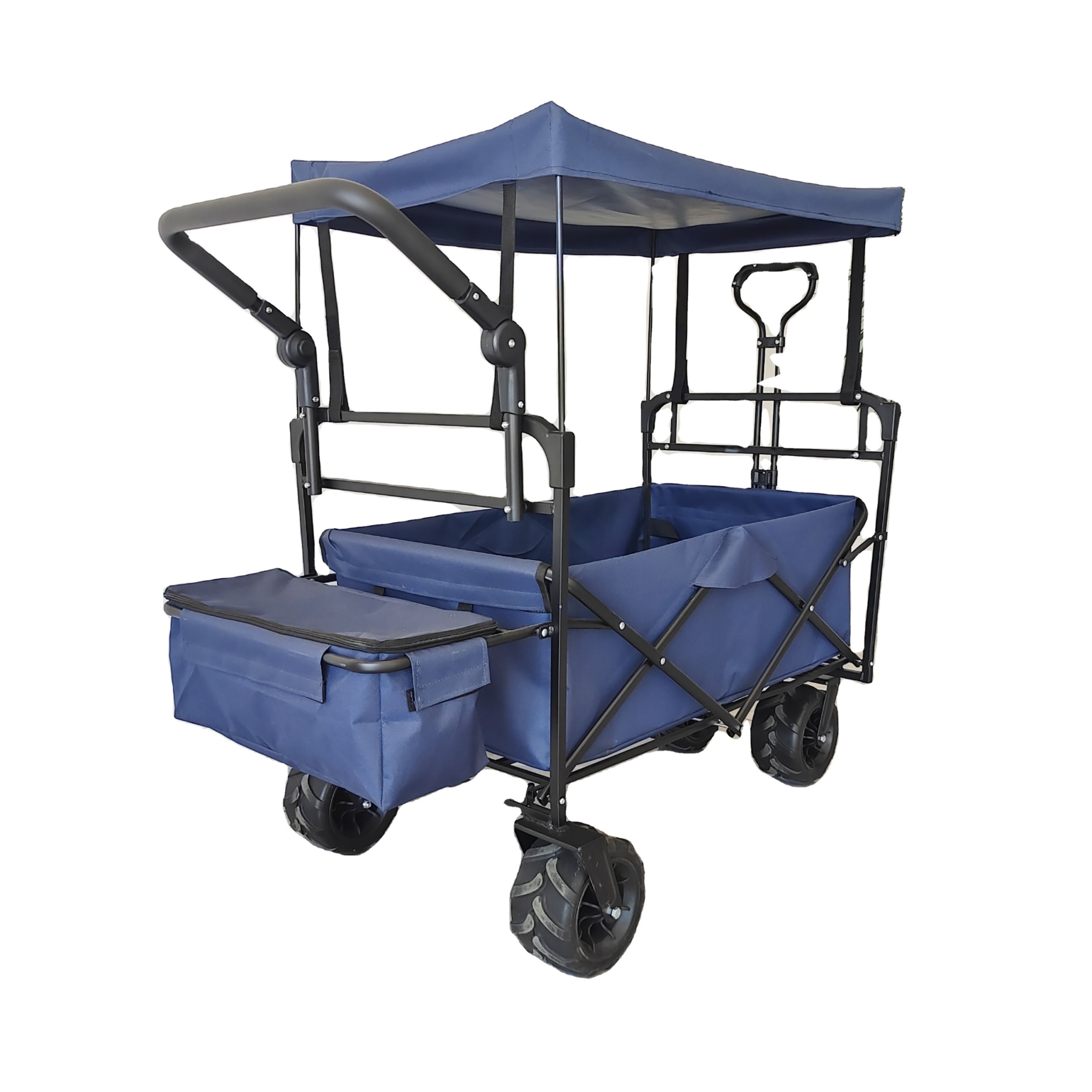 Wonderful Collapsible Camping Cart Beach Trolley Cart With Roof Dollies Folding Wagon