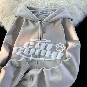 Heavyweight Custom 3D Puff Printing Hoodie Zip Collar Oversized Streetwear Silky Unisex Full Zip Up Hoodie Puff Print