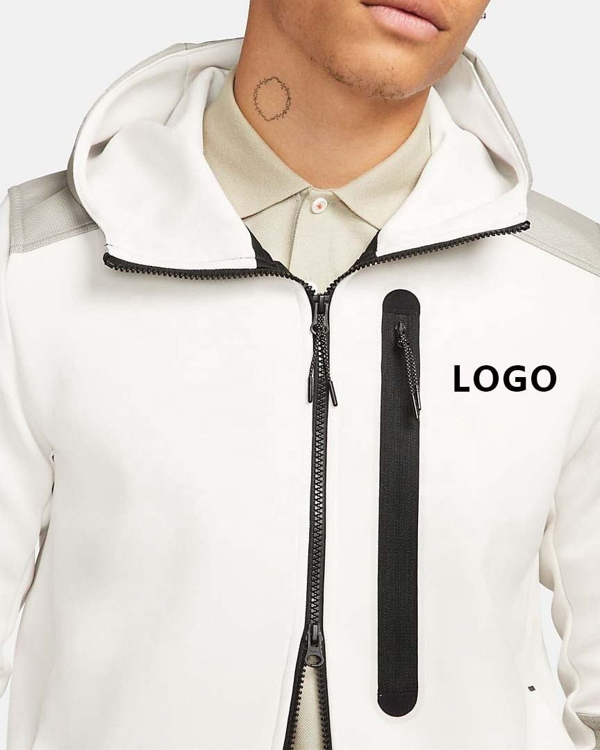 Custom Men Hoodie Coats Sweatshirts Male Tracksuit Zip Neck Fashion Sportswear Tech Fleece Mens Full-Zip Hoodie