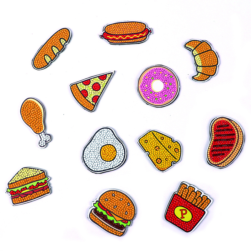 Wholesale DIY diamond paint Custom Fridge Magnet For Kids pizza hut fridge magnet