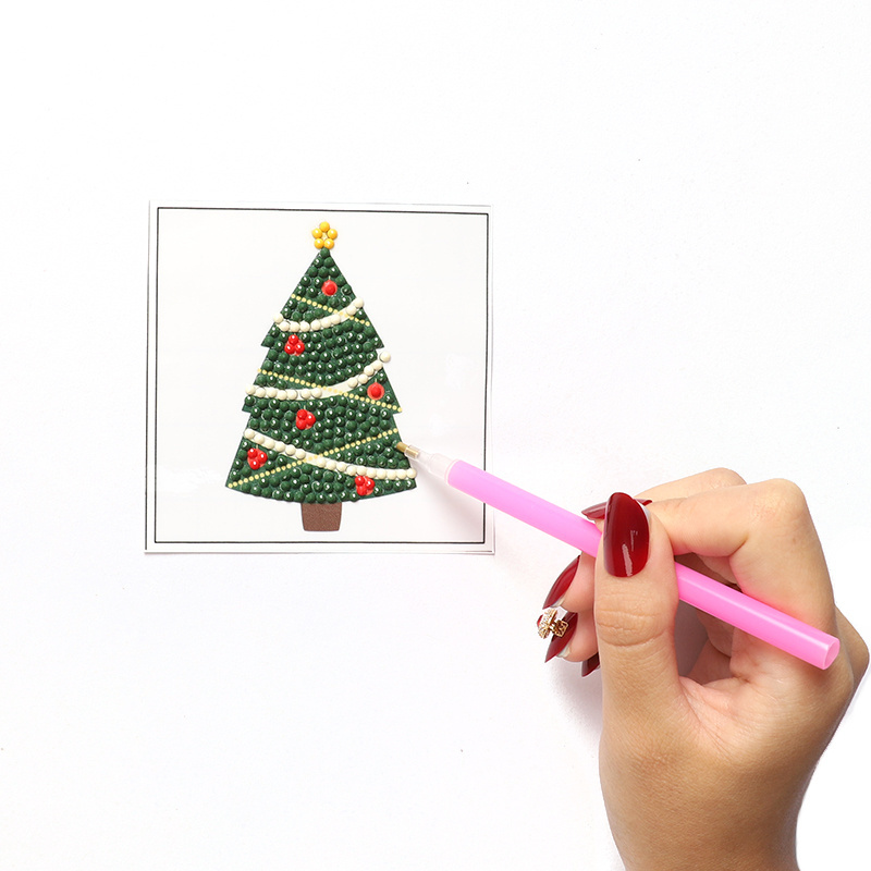 Christmas 5D Diamond art painting Cartoon Art Stickers Kits DIY Arts and Crafts Toys Sticker Set Gift for Kids Girls Adults