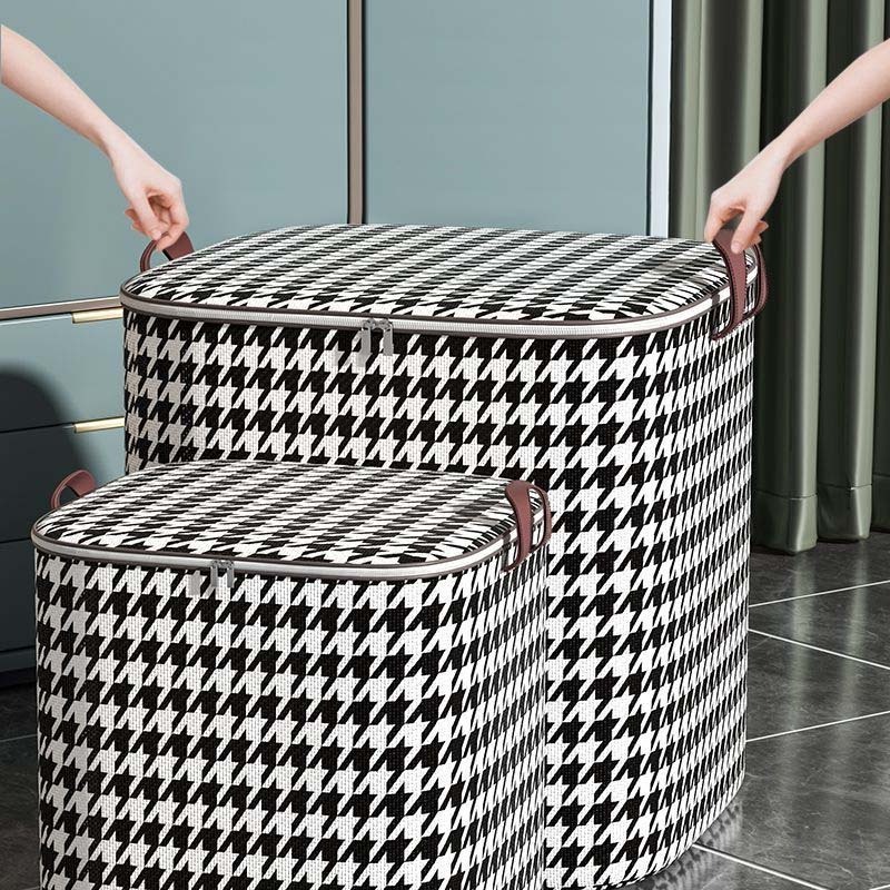 Large Linen Fabric Laundry Hamper Baskets Organizer Collapsible Storage Box Handle for Foldable Cloth Clothes Organizer 20 Pcs