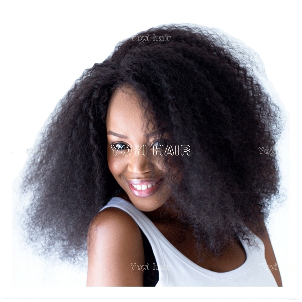 Factory price 4b4c Virgin Remy puffy afro twist kinky curly Human hair extensions and weave