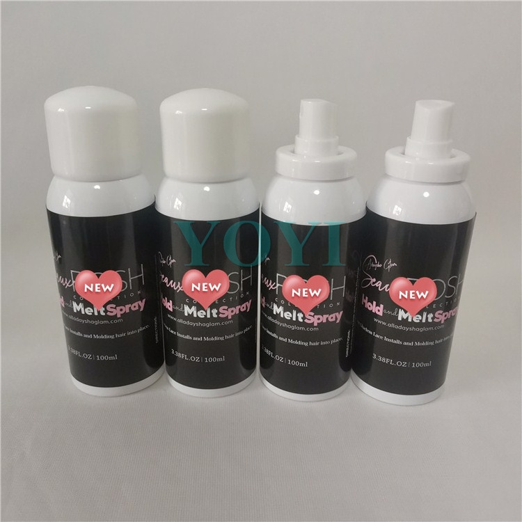 Private label Temporary Extreme Hold Glueless Wig Lace Melting Spray Hair Adhesive Glue Spray For Fasten protect lace edge