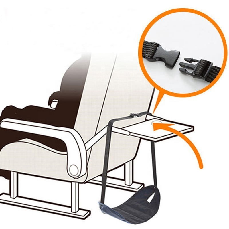 Travelling Trip Airplane Train Office Adjustable Desk Foot Rest Hammock Leg Foot Rest Hammock