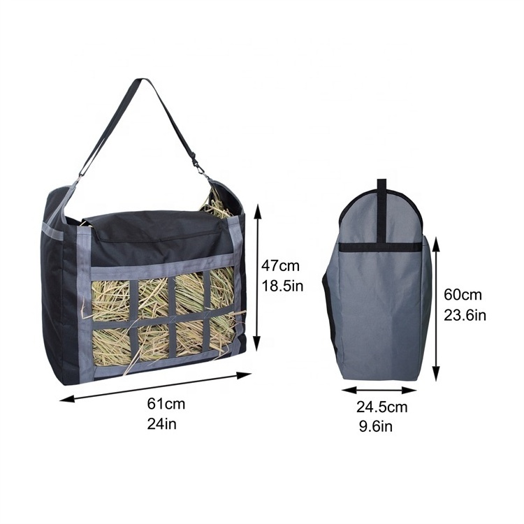 Factory Supply Large Capacity Slow Feed Hay Bag Hay Feeder Net Horse Hay Bag