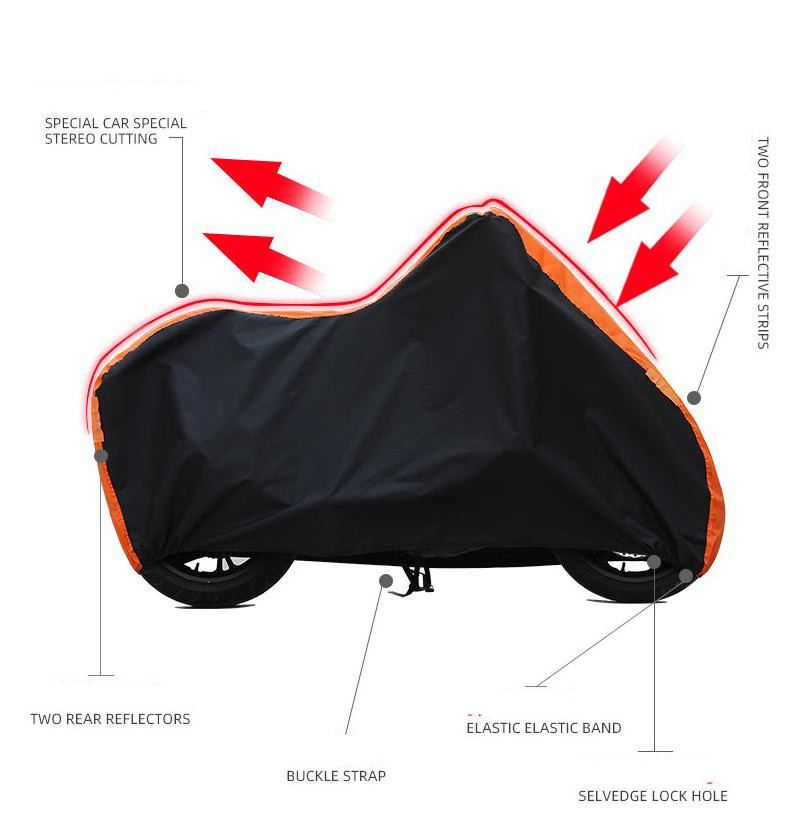 Wholesale 300D heavy Duty Oxford Printed Motorcycle UV Protection Cover Moto Waterproof Motorcycle Cover