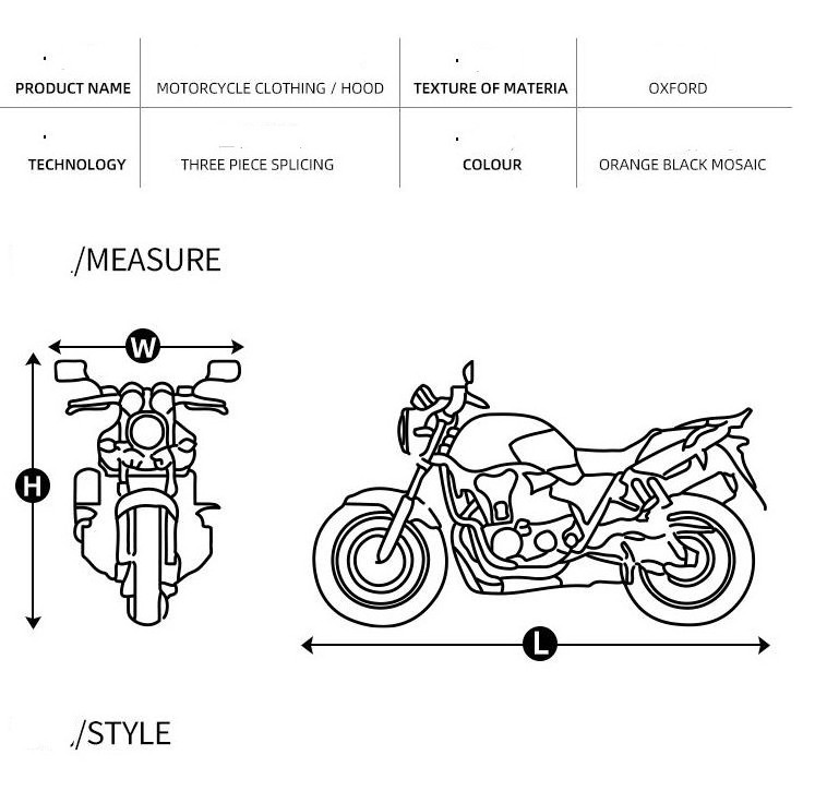 Wholesale 300D heavy Duty Oxford Printed Motorcycle UV Protection Cover Moto Waterproof Motorcycle Cover