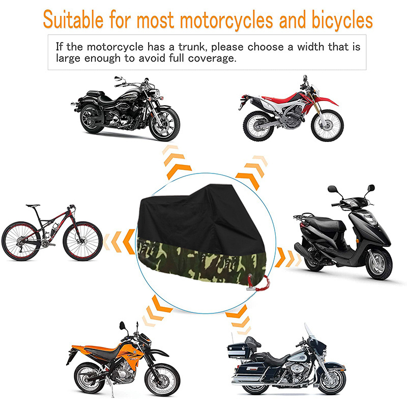 Wholesale 300D heavy Duty Oxford Printed Motorcycle UV Protection Cover Moto Waterproof Motorcycle Cover