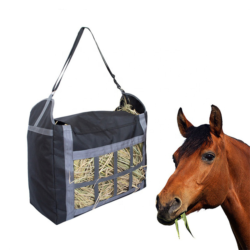 Factory Supply Large Capacity Slow Feed Hay Bag Hay Feeder Net Horse Hay Bag