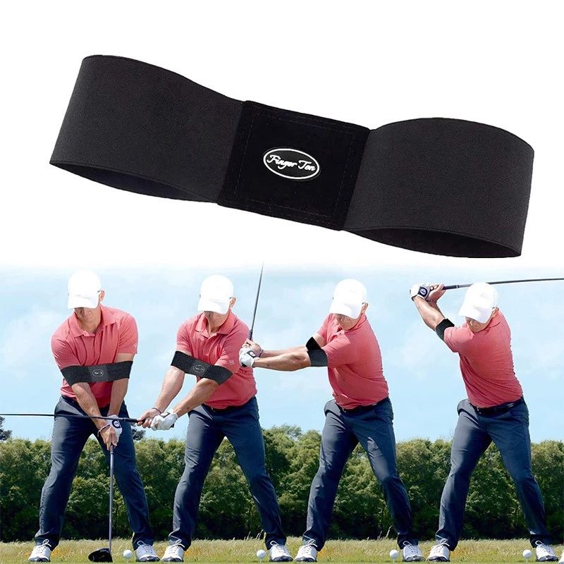 Professional Elastic Golf Swing Trainer Arm Belt Gesture Alignment Training Aid