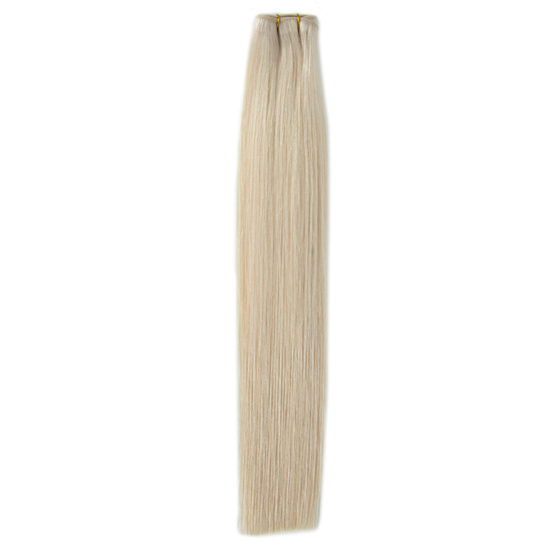 Super Double Drawn Straight Weft Hair Smooth Virgin Human Weft Hair Extensions Health End Cuticle Intact Machine Weft