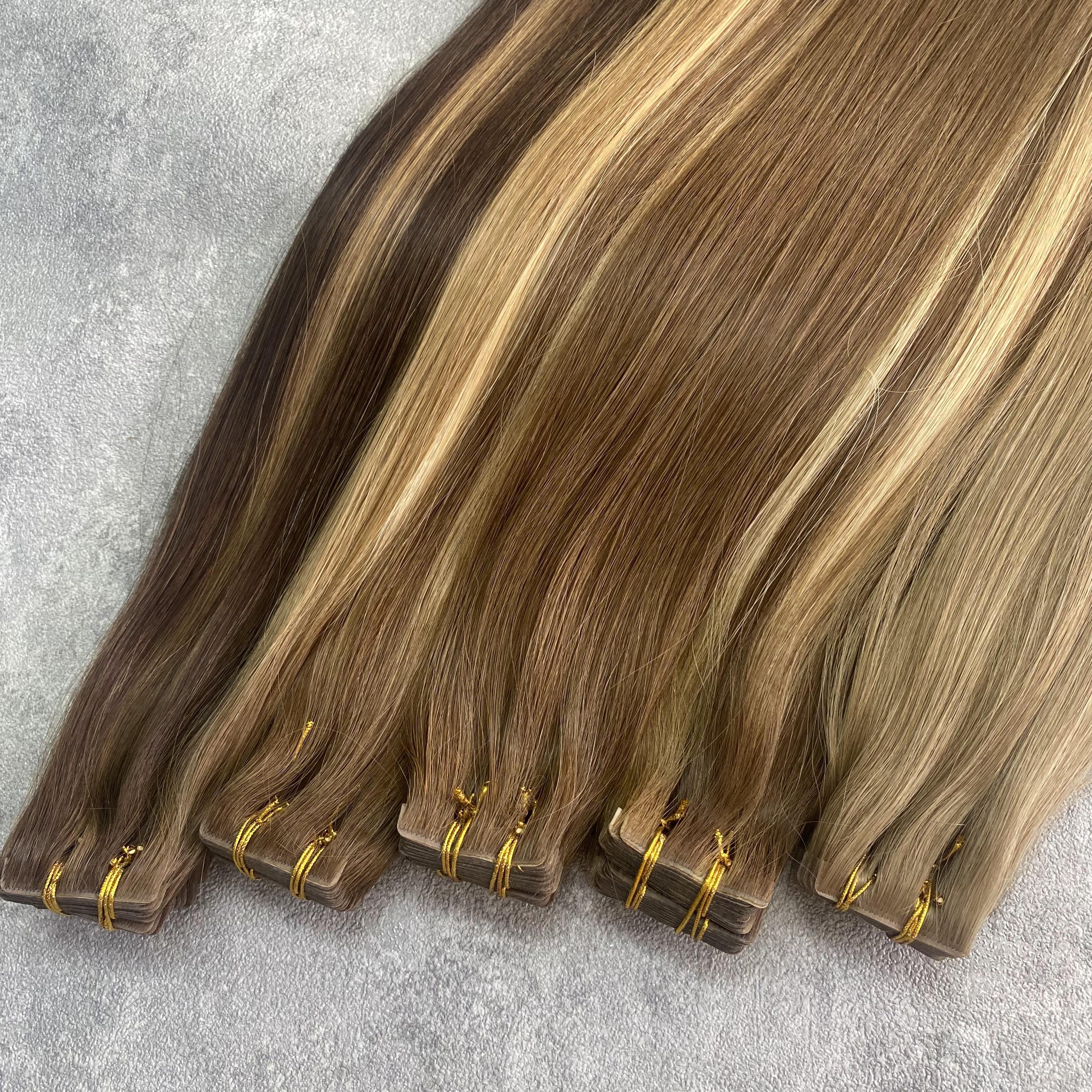 Real Invisible Tape In Hair Extension 100% Human Hair Virgin Double Drawn Injection Tape In Extensions Human Hai