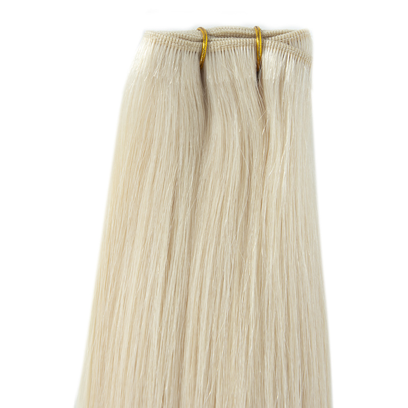 Super Double Drawn Straight Weft Hair Smooth Virgin Human Weft Hair Extensions Health End Cuticle Intact Machine Weft