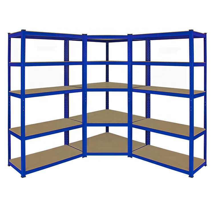 Garage shelving 5 tier boltless storage racking shelves unit for spare parts storage