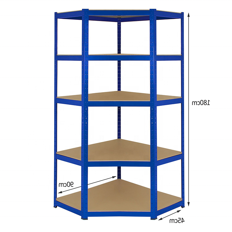 Garage shelving 5 tier boltless storage racking shelves unit for spare parts storage