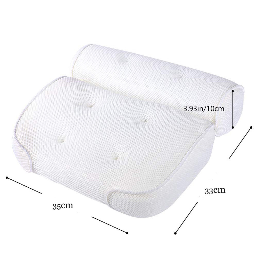 bath pillow soft thickened headrest backrest suction cup neck cushion spa bath pillow