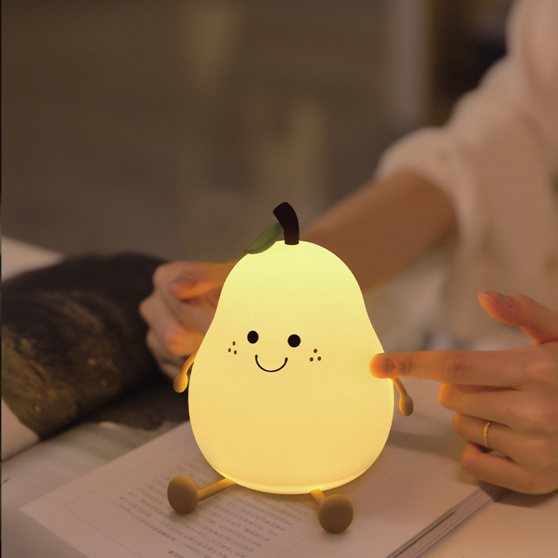 cute night light silicone soft warm lighting baby room table usb rechargeable small night lamp for kids