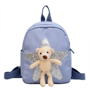 New Trendy Fashion Plush Bear Doll Backpack Daily Travel Bag Student School Bag For Cute Babies High Quality Waterproof Bag