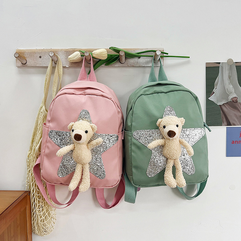 New Trendy Fashion Plush Bear Doll Backpack Daily Travel Bag Student School Bag For Cute Babies High Quality Waterproof Bag