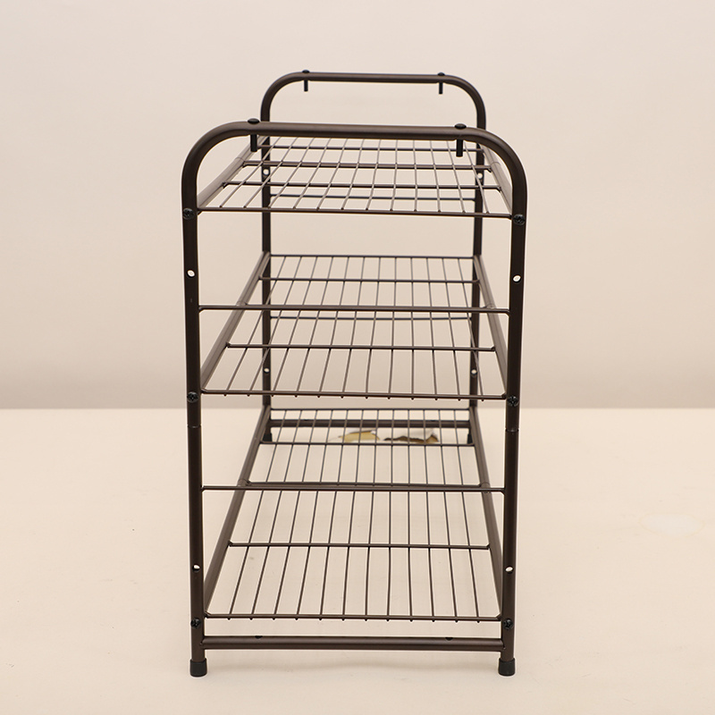 New Trending Adjustable Wire Grid 3-Tier Shoe Shelf Storage Organizer for Closet Bedroom Entryway,Shoe Display Rack