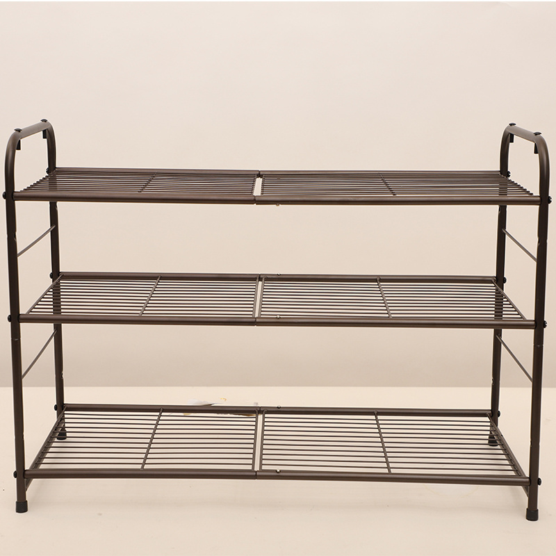 New Trending Adjustable Wire Grid 3-Tier Shoe Shelf Storage Organizer for Closet Bedroom Entryway,Shoe Display Rack