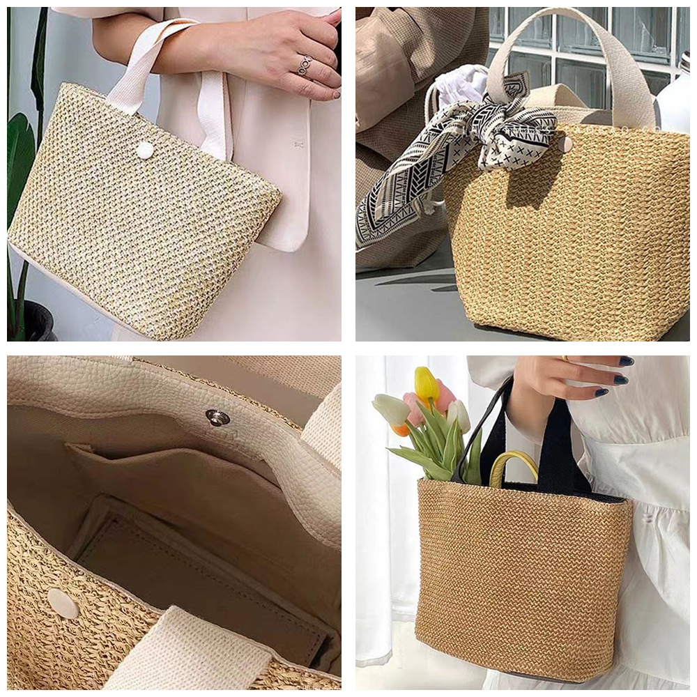 2023 High Quality New Style Trend Bolsos De Mujer Light Beach Bags Easy To Carry Luxury Handbag Straw Bag