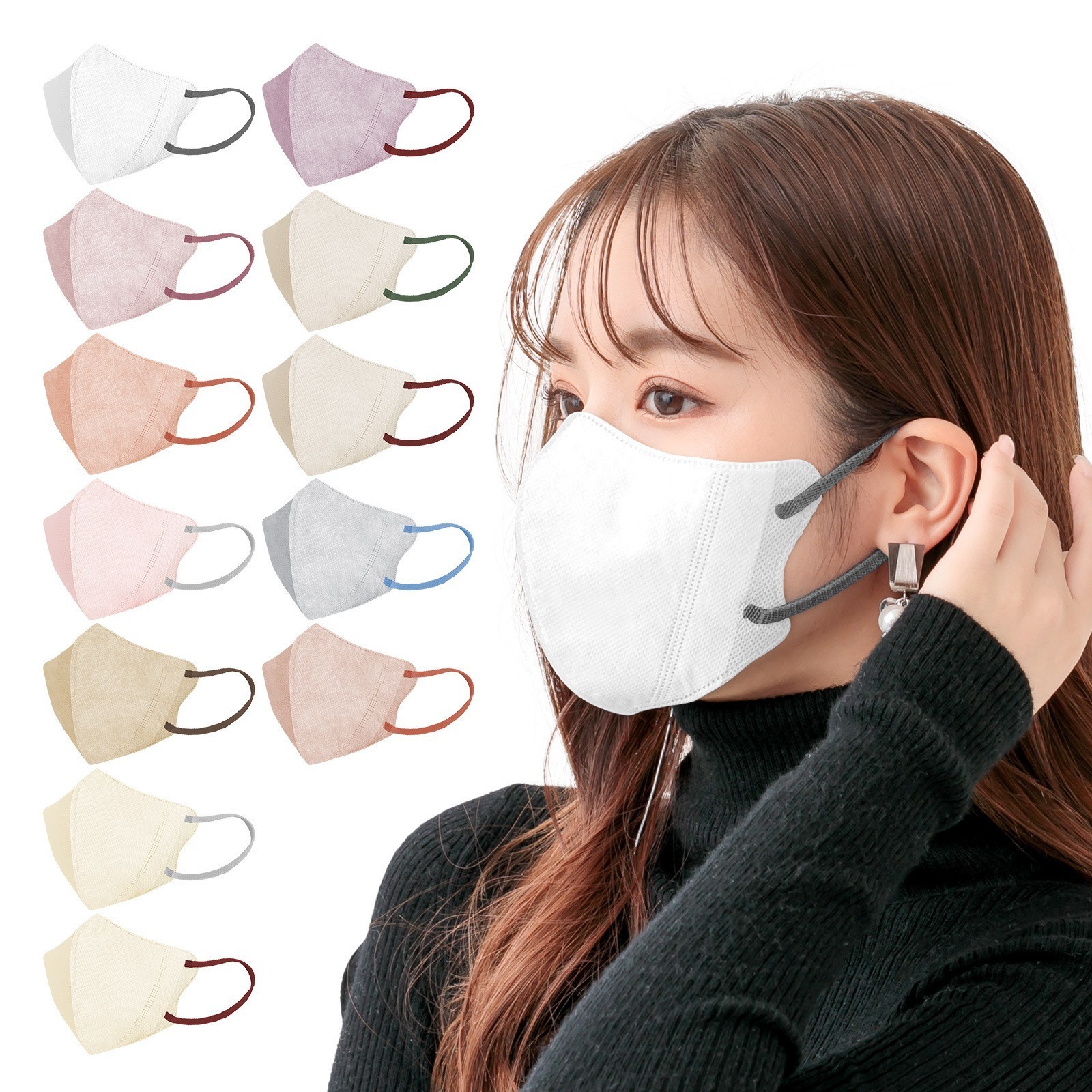 5D Disposable Face Shield half nose air mask filter respirator Breath Air Nose Protection mask about dust for the face