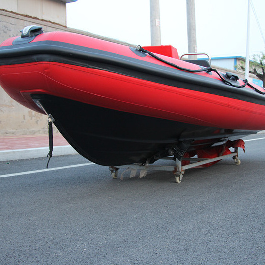 Deep-V Fiberglass Hull With Motor Pontoon Boat 10 Persons Rescue Inflatable Rib Boats For Rescue