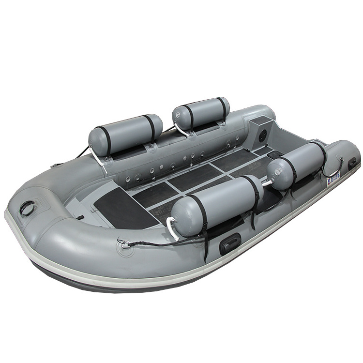 China Factory Semi Rigid Aluminum Hull RIB470 Hypalon PVC Inflatable Pontoon RIB Fishing RIB Boat with center console