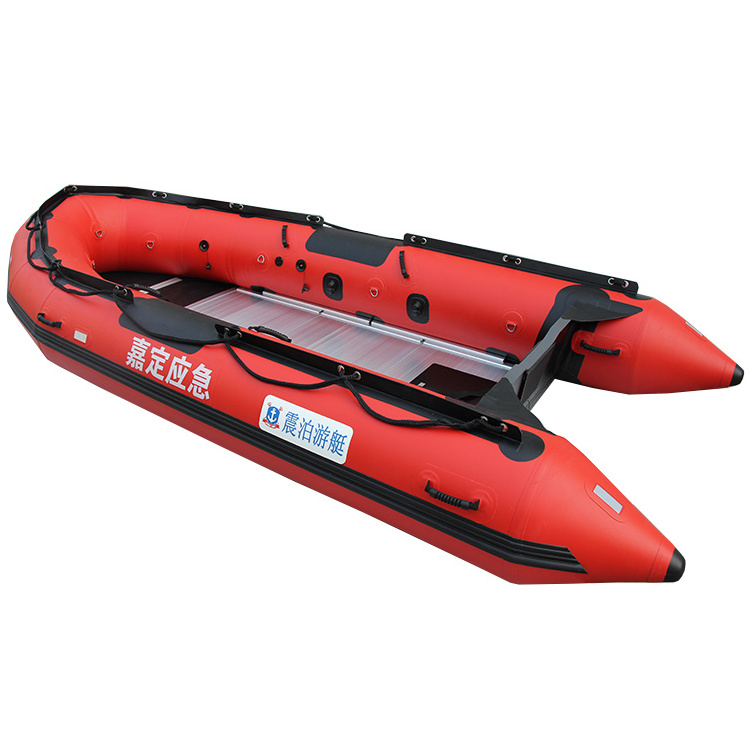 6 persons Folding PVC or Hypalon Patrol Boat Inflatable Rubber Fishing 330 360 380 Boat for rescue with aluminium floor