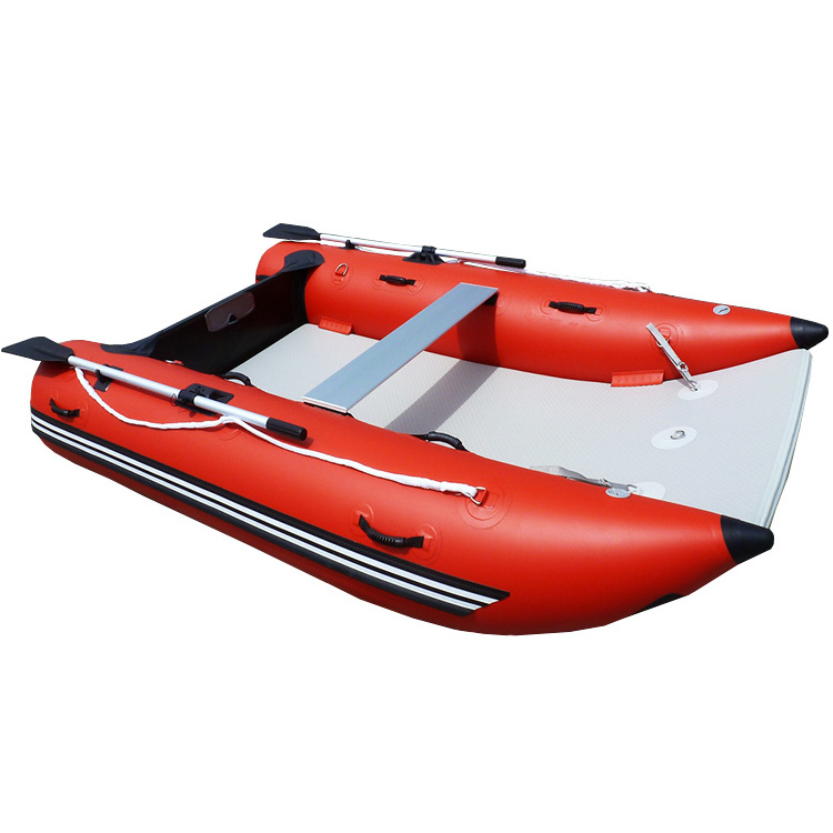 Inflatable pontoon boat speed catamaran 340 for 5 person with motor