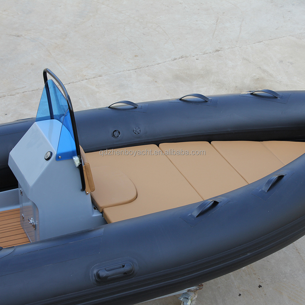 ce high quality Zhenbo Marine Rigid Inflatable Boat 480 Hypalon Rib Boat Fiberglass