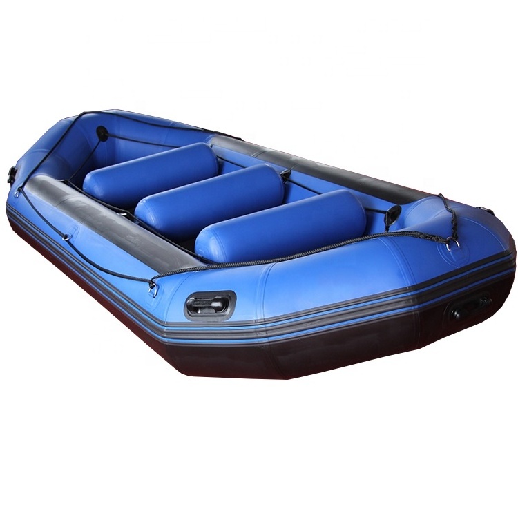 White water river raft boat 6-12 persons self-bailing inflatable boat with reinforced bottom 400