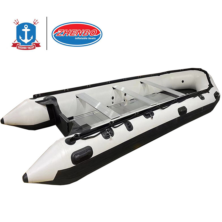 CE Aluminium Floor PVC Hypalon tube Inflatable Boat High Speed inflatable Rescue Boat 550 Fishing Boat for sale