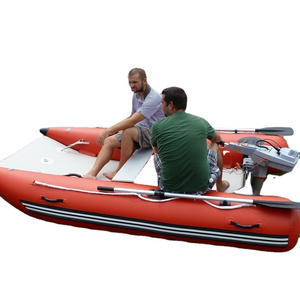 Inflatable pontoon boat speed catamaran 340 for 5 person with motor