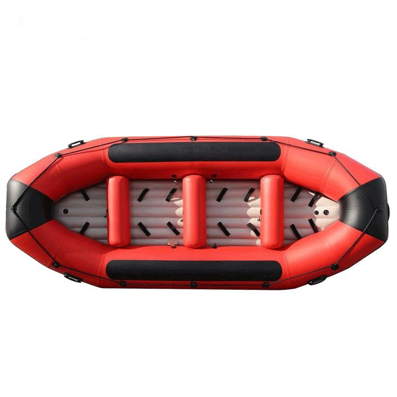 White water river raft boat 6-12 persons self-bailing inflatable boat with reinforced bottom 400