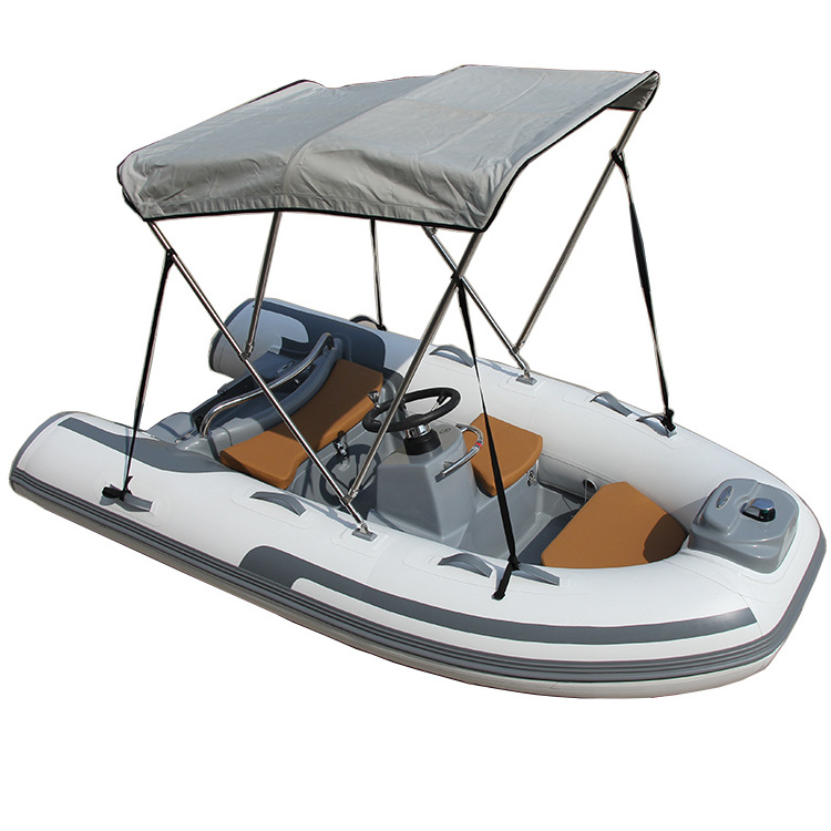 Factory Price CE RIB 300C Boats Ships Hypalon/PVC Inflatable Pontoons Boat Fishing RIB Boat with Canopy for water skiing