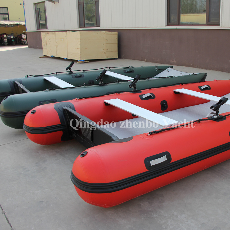 Factory Wholesale Inflatable Catamaran Inflatable Boat Inflatable Dinghy Mini Cat Boat red