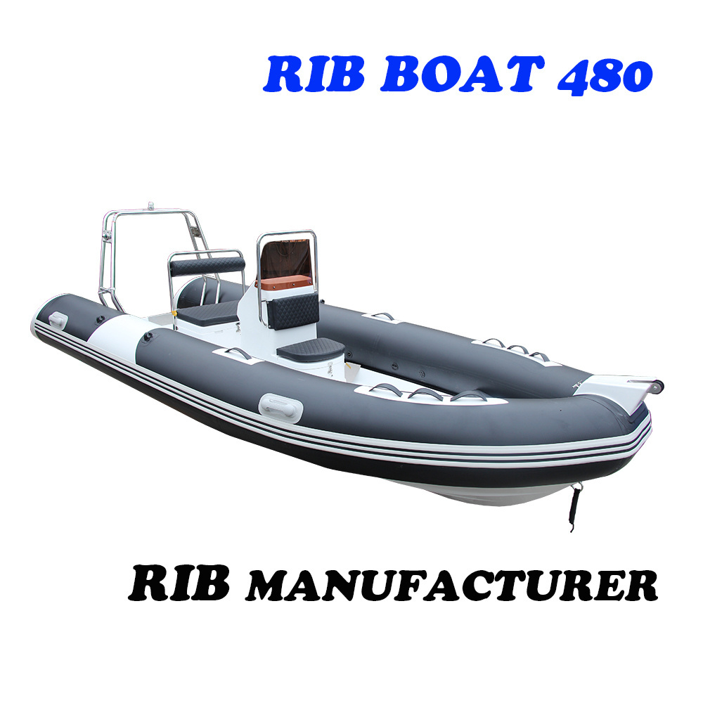 Zhenbo Customized Fiberglass Hull Center Console Rib 4.8m Orca Hypalon Rib 480 Boat