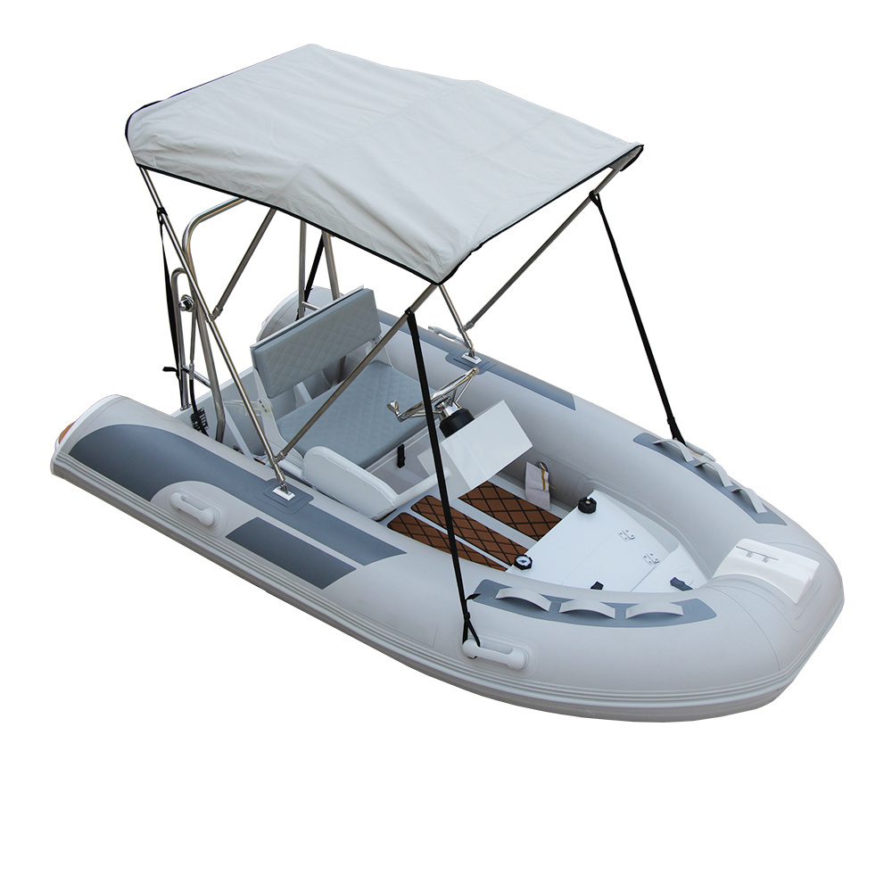 Zhenbo 9.85ft 10ft Mini Speed Boat PVC or Hypalon Inflatable aluminium Rib Boat RIB-300C with Outboard Motor