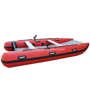 Factory Wholesale Inflatable Catamaran Inflatable Boat Inflatable Dinghy Mini Cat Boat red