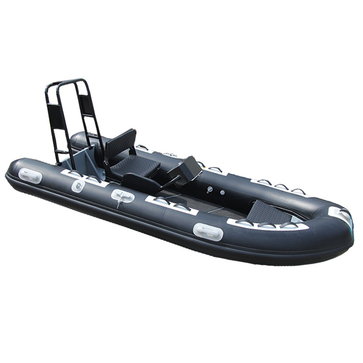 3.8m aluminium boat black rib dinghy  380 RIB380 for 6 people fishing boat AL-380