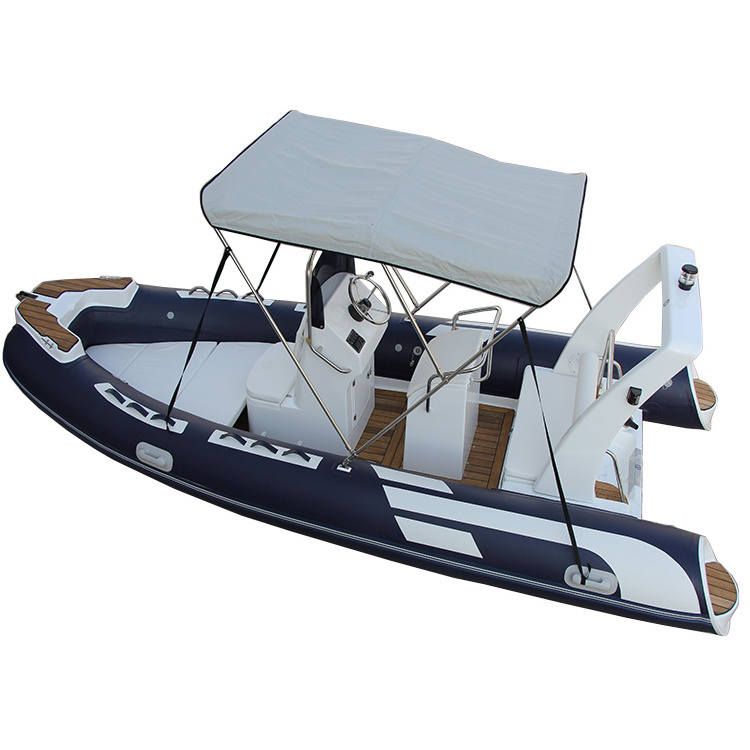 17.1ft Hypalon Dingy Inflatable Pontoon yacht 5.2m Fishing rib boat for 10 Person Outdoor Use on River Lake