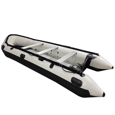 CE Aluminium Floor PVC Hypalon tube Inflatable Boat High Speed inflatable Rescue Boat 550 Fishing Boat for sale