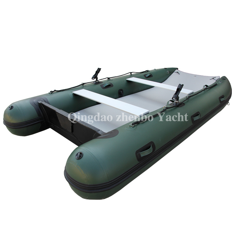 Factory Wholesale Inflatable Catamaran Inflatable Boat Inflatable Dinghy Mini Cat Boat red