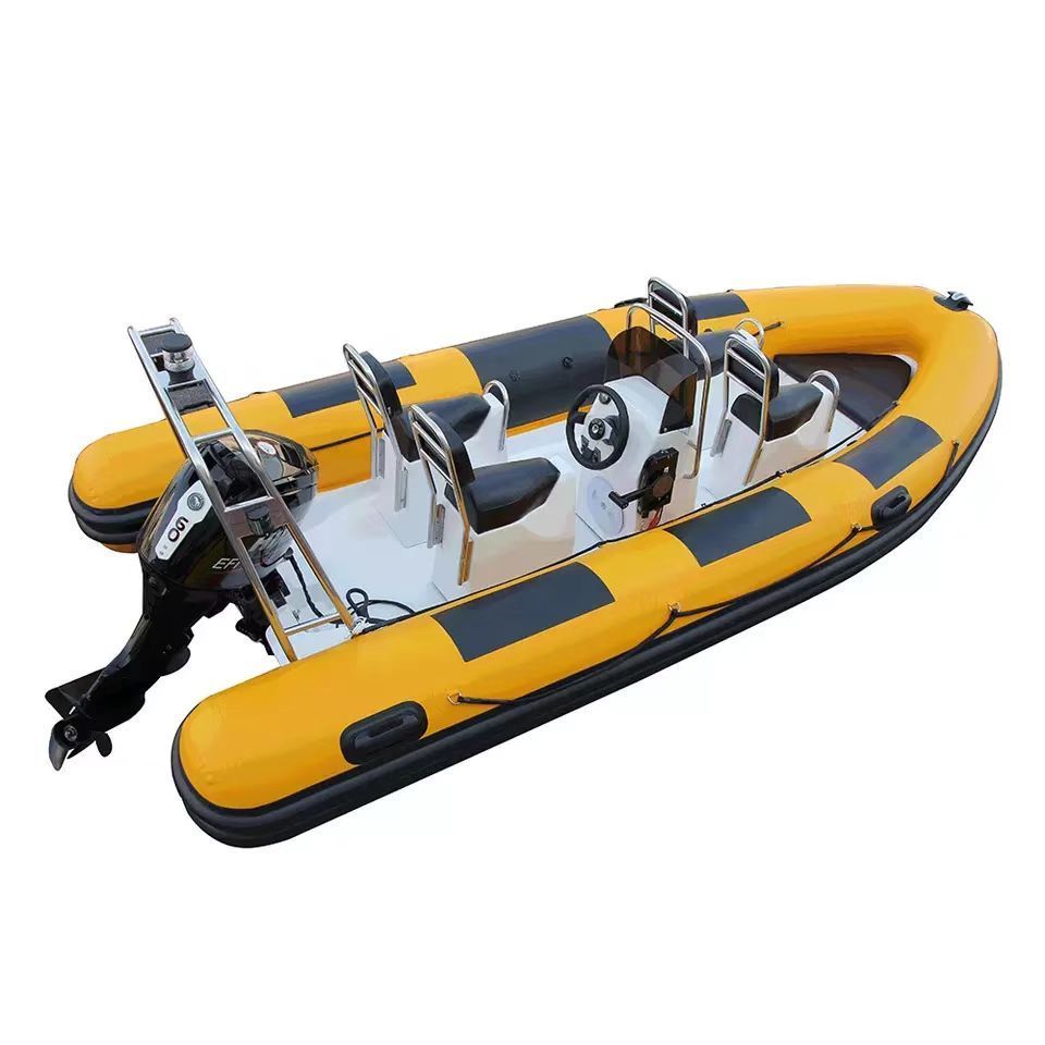 Inflatable boat hypalon dinghy 16ft rib boat with rigid fiberglass hull RIB-480A