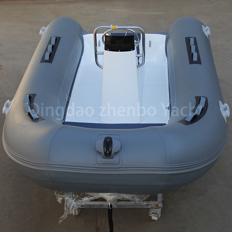 Deep-v Fiberglass Hull With Motor Pontoon Boat 5 Persons Rescue Inflatable Rib Boats For Rescue