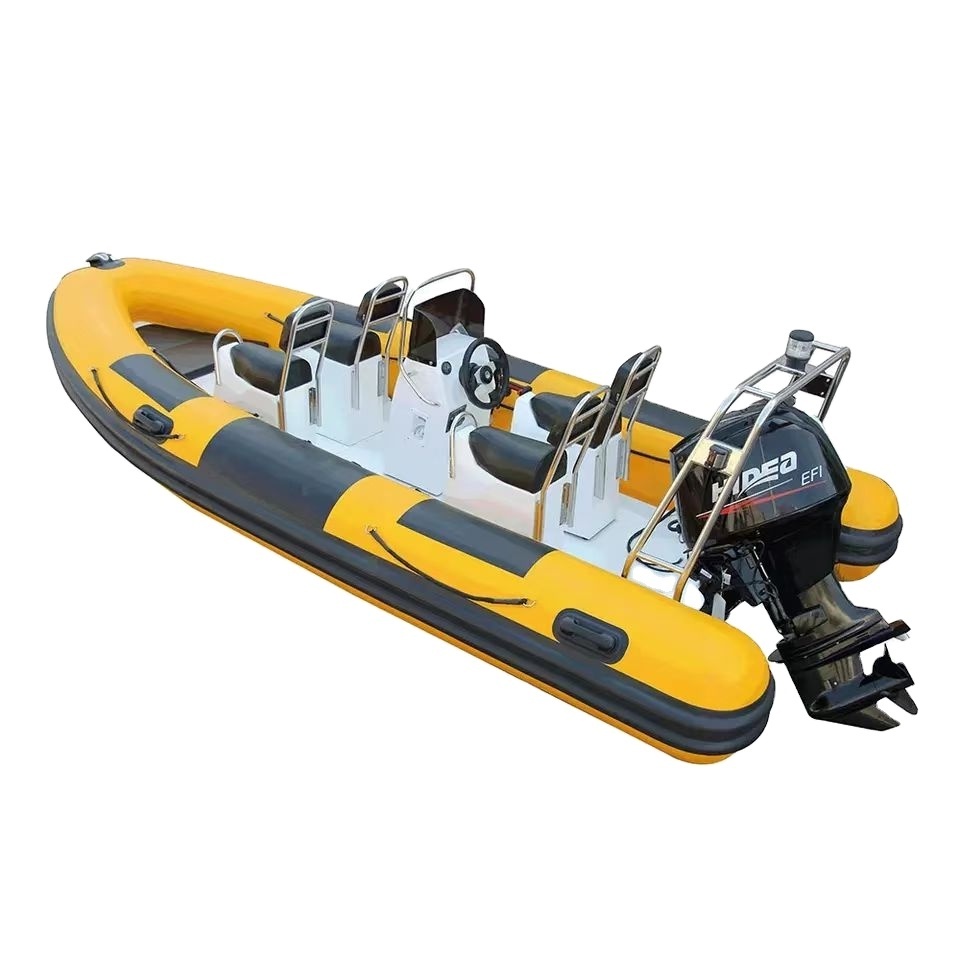 Inflatable boat hypalon dinghy 16ft rib boat with rigid fiberglass hull RIB-480A