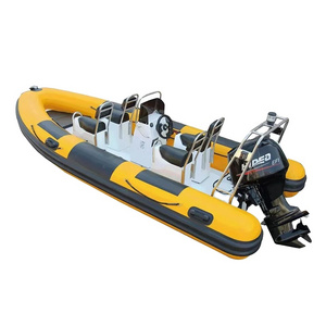 Inflatable boat hypalon dinghy 16ft rib boat with rigid fiberglass hull RIB-480A